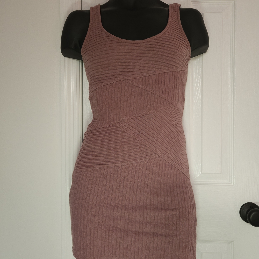 Free People  Ribbed Knit Dress - Pink